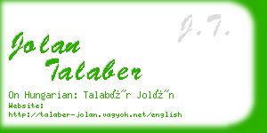 jolan talaber business card